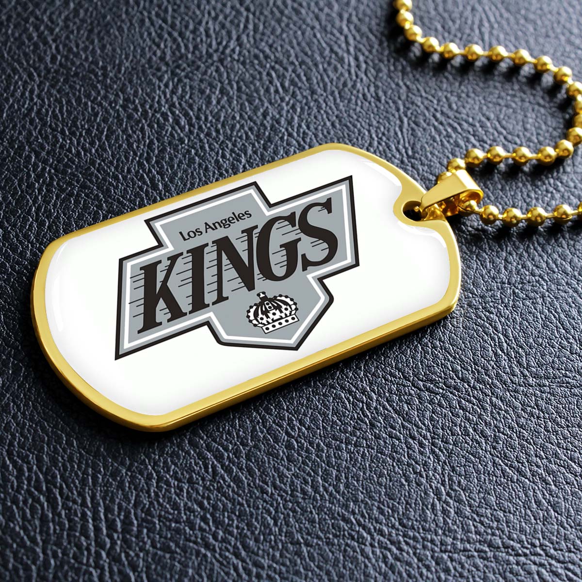 Ice Hockey - HKD032 - Los Angeles Kings - Ice Hockey Dog Tag - Military Ball Chain - Luxury Dog Tag