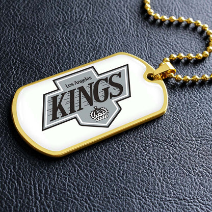 Ice Hockey - HKD032 - Los Angeles Kings - Ice Hockey Dog Tag - Military Ball Chain - Luxury Dog Tag