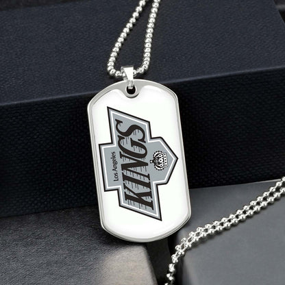Ice Hockey - HKD032 - Los Angeles Kings - Ice Hockey Dog Tag - Military Ball Chain - Luxury Dog Tag