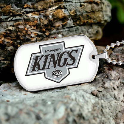 Ice Hockey - HKD032 - Los Angeles Kings - Ice Hockey Dog Tag - Military Ball Chain - Luxury Dog Tag