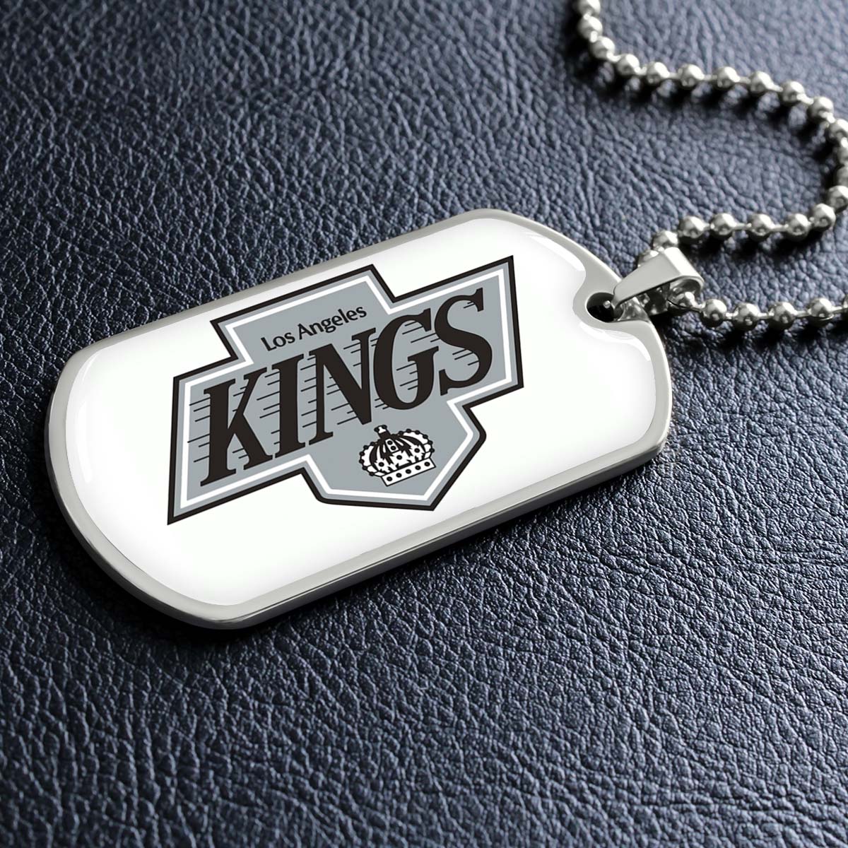 Ice Hockey - HKD032 - Los Angeles Kings - Ice Hockey Dog Tag - Military Ball Chain - Luxury Dog Tag