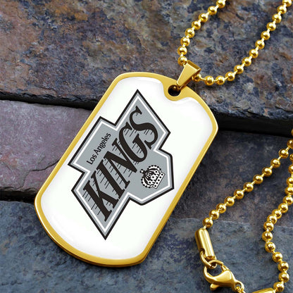 Ice Hockey - HKD032 - Los Angeles Kings - Ice Hockey Dog Tag - Military Ball Chain - Luxury Dog Tag
