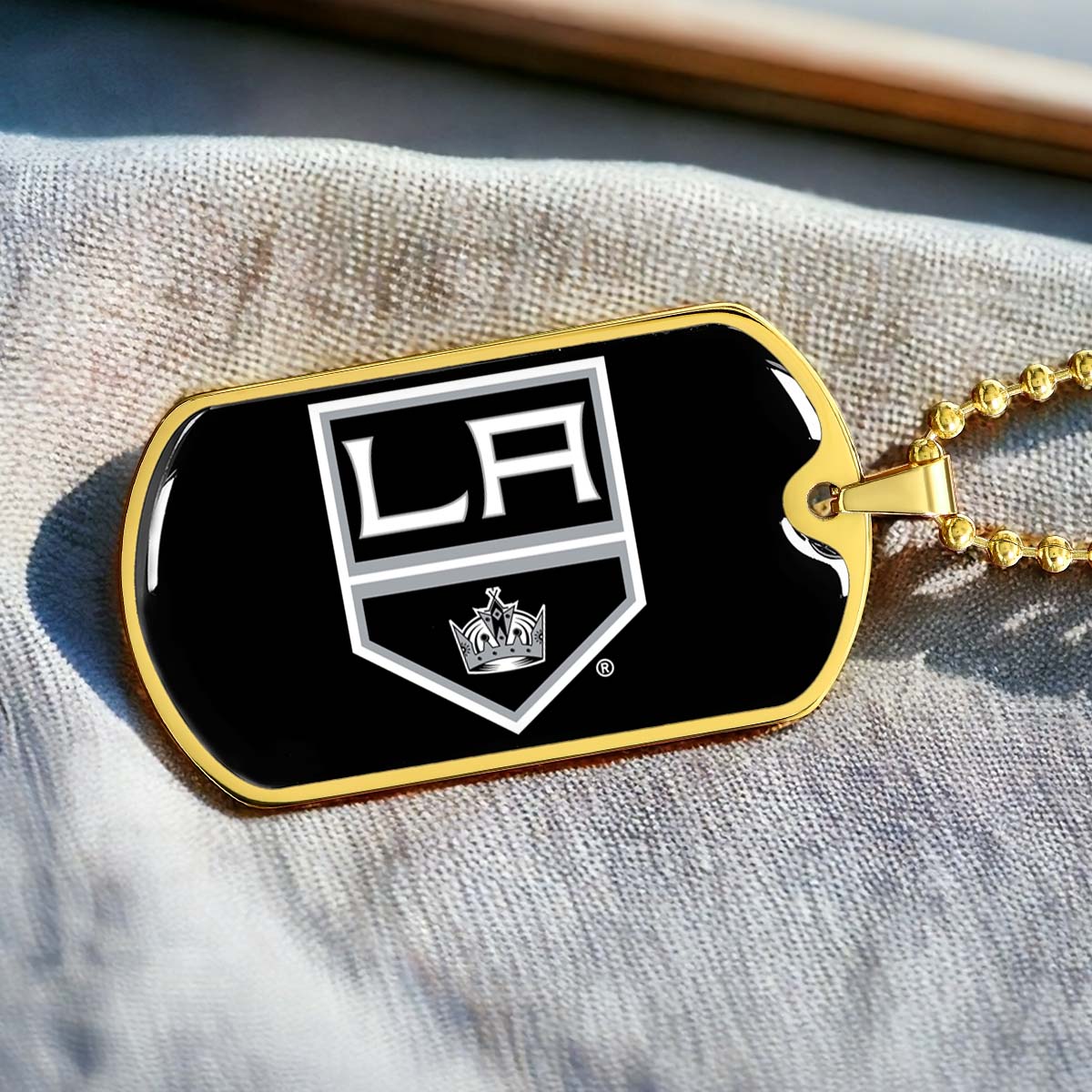Ice Hockey - HKD033 - Los Angeles Kings - Ice Hockey Dog Tag - Military Ball Chain - Luxury Dog Tag