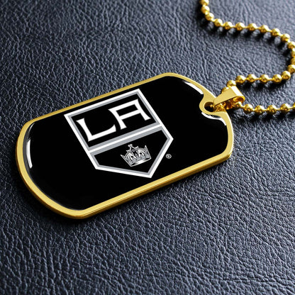 Ice Hockey - HKD033 - Los Angeles Kings - Ice Hockey Dog Tag - Military Ball Chain - Luxury Dog Tag
