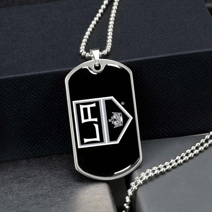 Ice Hockey - HKD033 - Los Angeles Kings - Ice Hockey Dog Tag - Military Ball Chain - Luxury Dog Tag