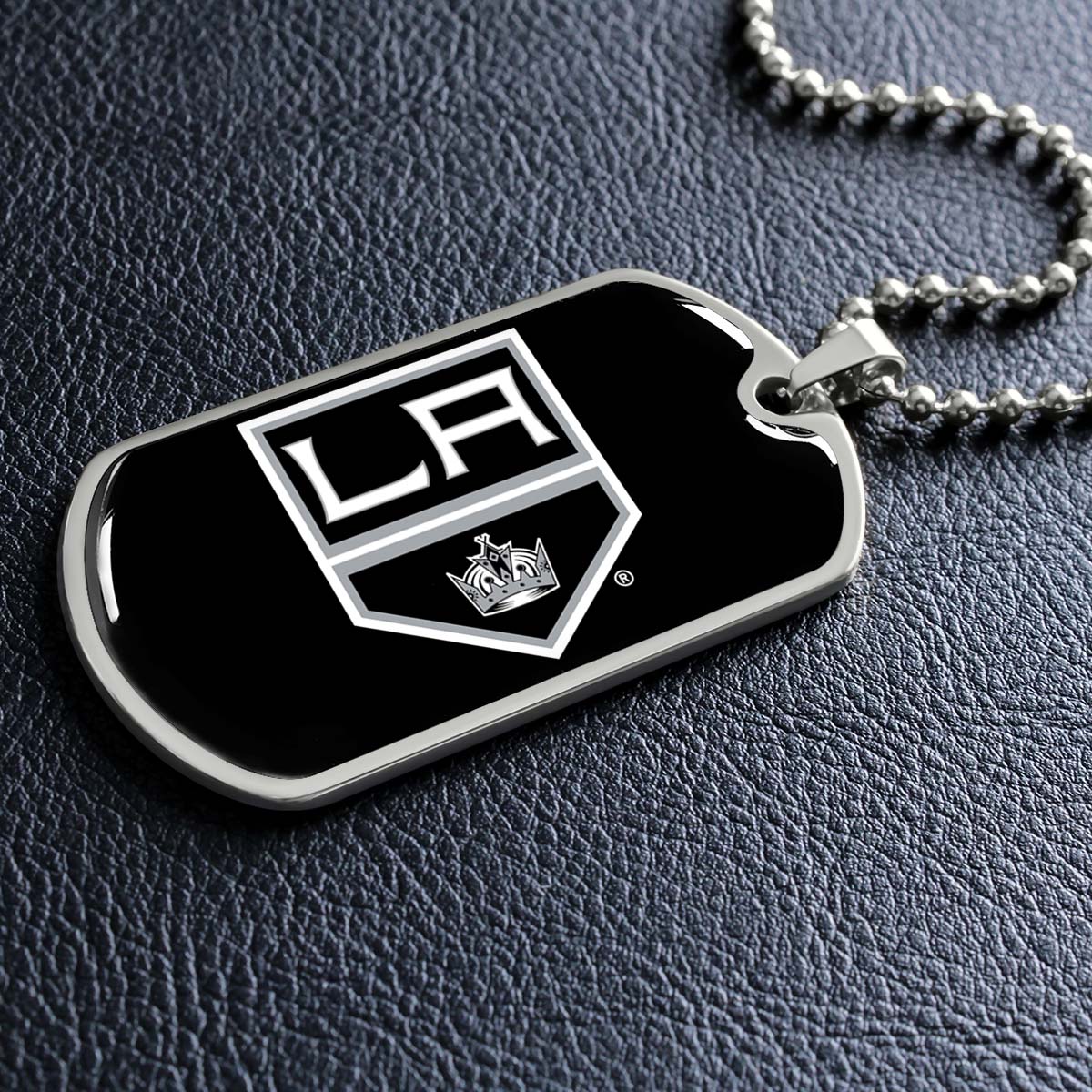Ice Hockey - HKD033 - Los Angeles Kings - Ice Hockey Dog Tag - Military Ball Chain - Luxury Dog Tag