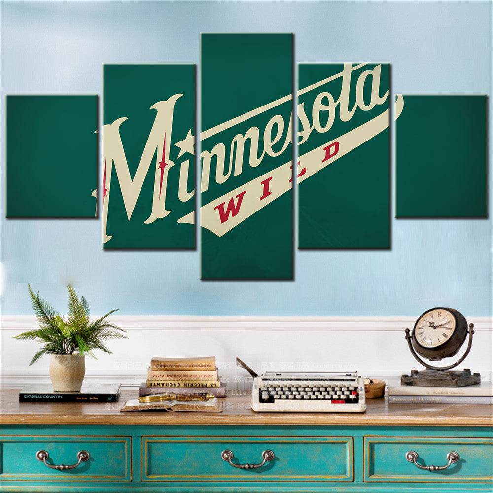 Hockey Canvas Wall Art - IH5002 - Minnesota Wild Green