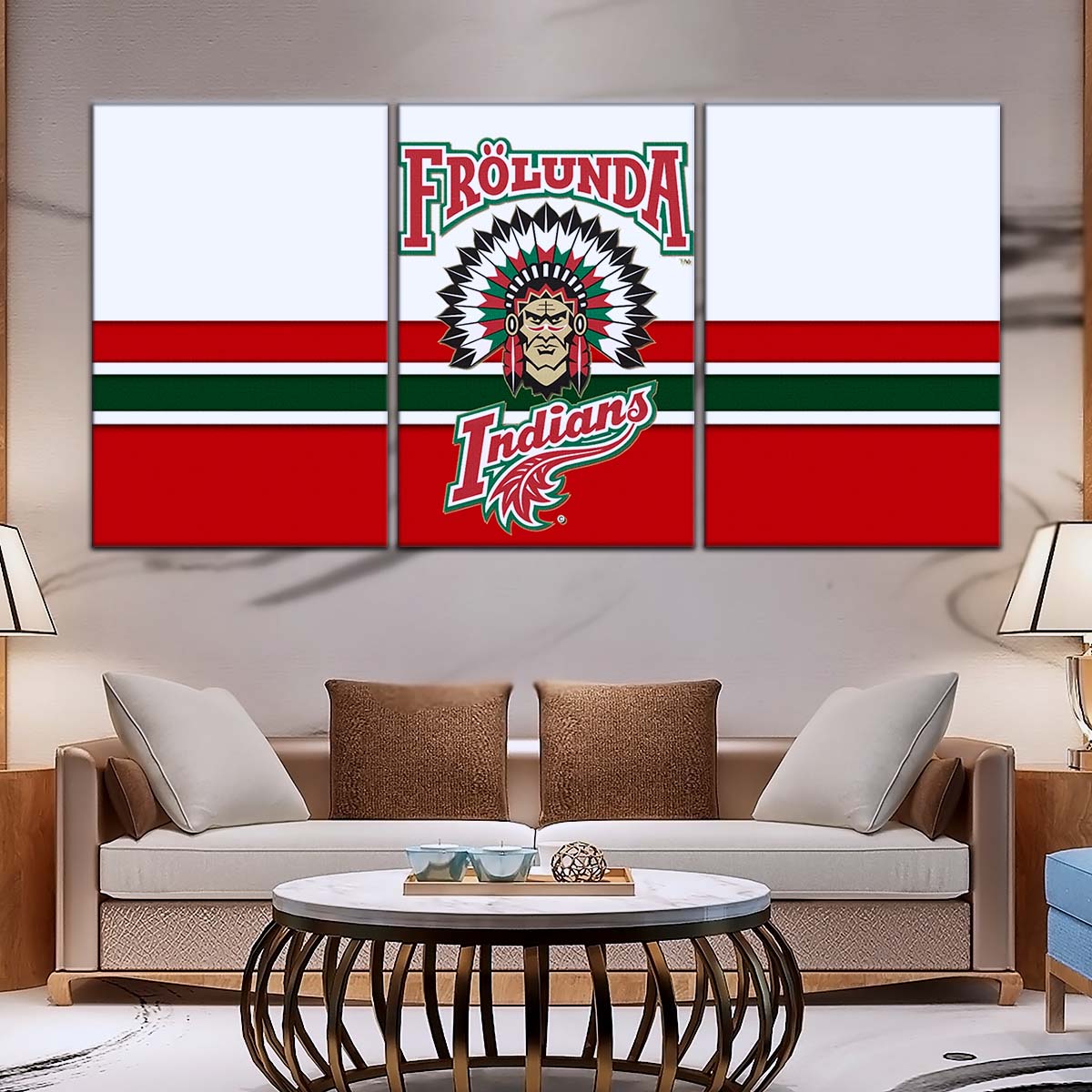 Hockey Canvas Wall Art - IH5030 - Frolunda Indians - FHC Golden