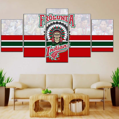 Ice Hockey Team Wall Art - IH5031 - Frolunda Indians - FHC Golden - Ice Hockey Team Poster - Ice Hockey Team Canvas
