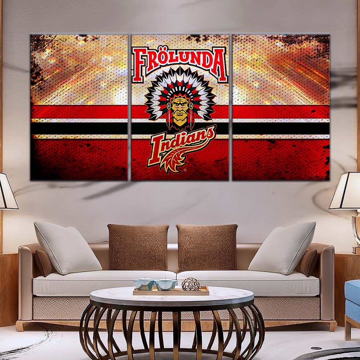 Ice Hockey Team Wall Art - IH5032 - Frolunda Indians - FHC Golden - Ice Hockey Team Poster - Ice Hockey Team Canvas