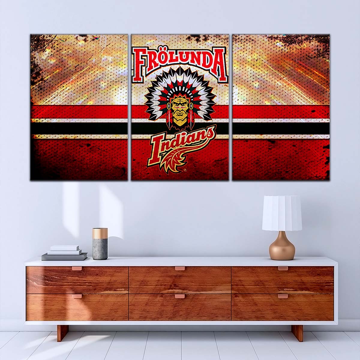 Hockey Canvas Wall Art - IH5032 - Frolunda Indians - FHC Golden