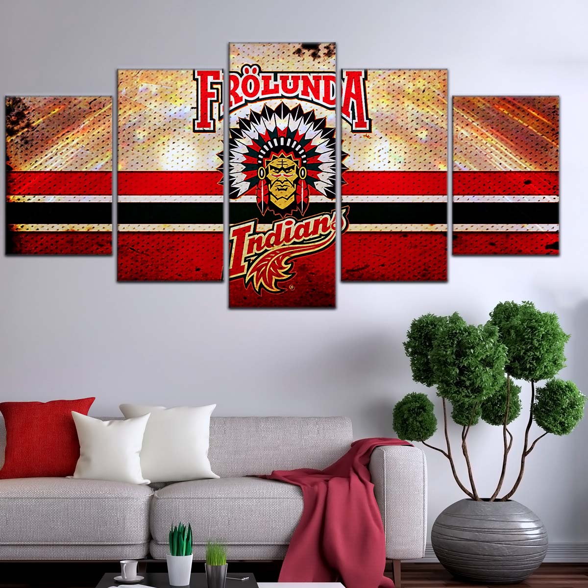 Ice Hockey Team Wall Art - IH5032 - Frolunda Indians - FHC Golden - Ice Hockey Team Poster - Ice Hockey Team Canvas