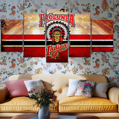 Ice Hockey Team Wall Art - IH5032 - Frolunda Indians - FHC Golden - Ice Hockey Team Poster - Ice Hockey Team Canvas