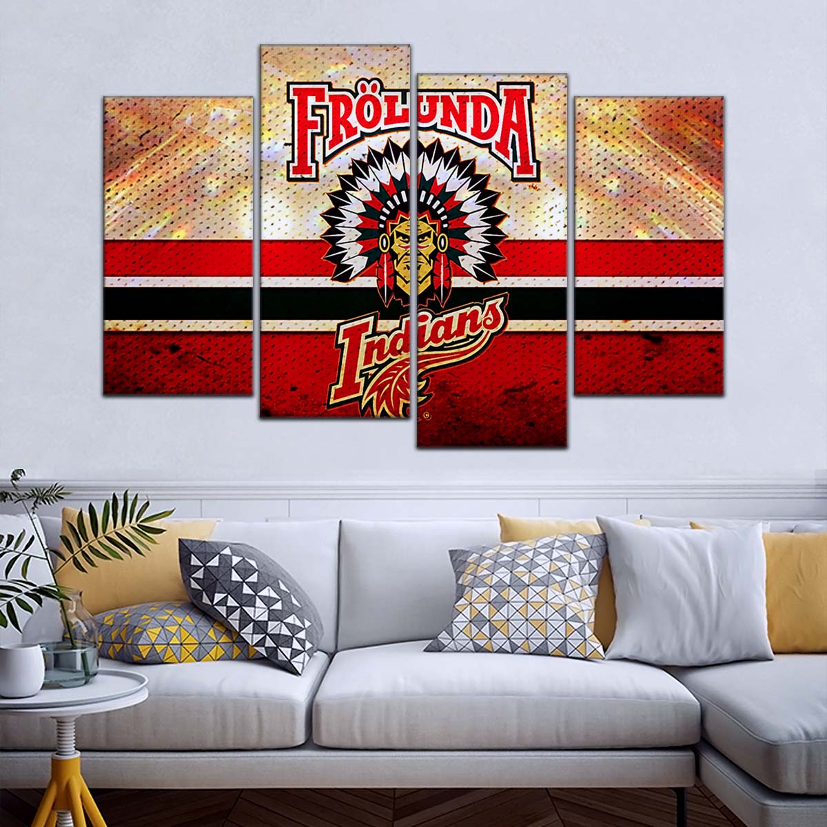 Ice Hockey Team Wall Art - IH5032 - Frolunda Indians - FHC Golden - Ice Hockey Team Poster - Ice Hockey Team Canvas