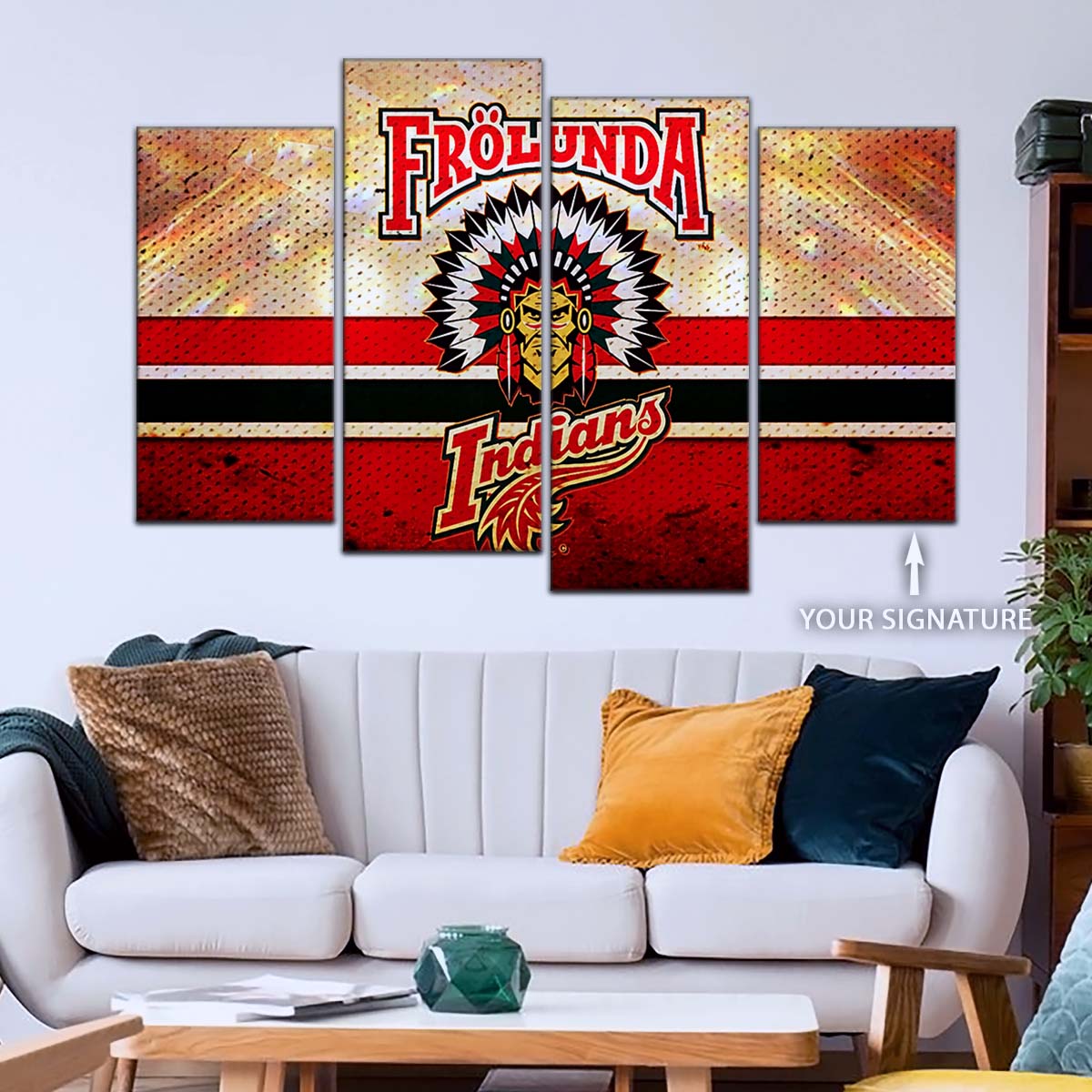 Ice Hockey Team Wall Art - IH5032 - Frolunda Indians - FHC Golden - Ice Hockey Team Poster - Ice Hockey Team Canvas