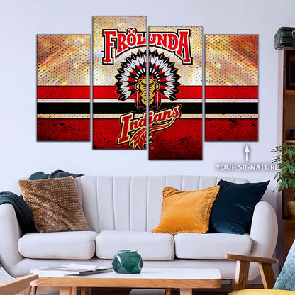 Ice Hockey Team Wall Art - IH5032 - Frolunda Indians - FHC Golden - Ice Hockey Team Poster - Ice Hockey Team Canvas
