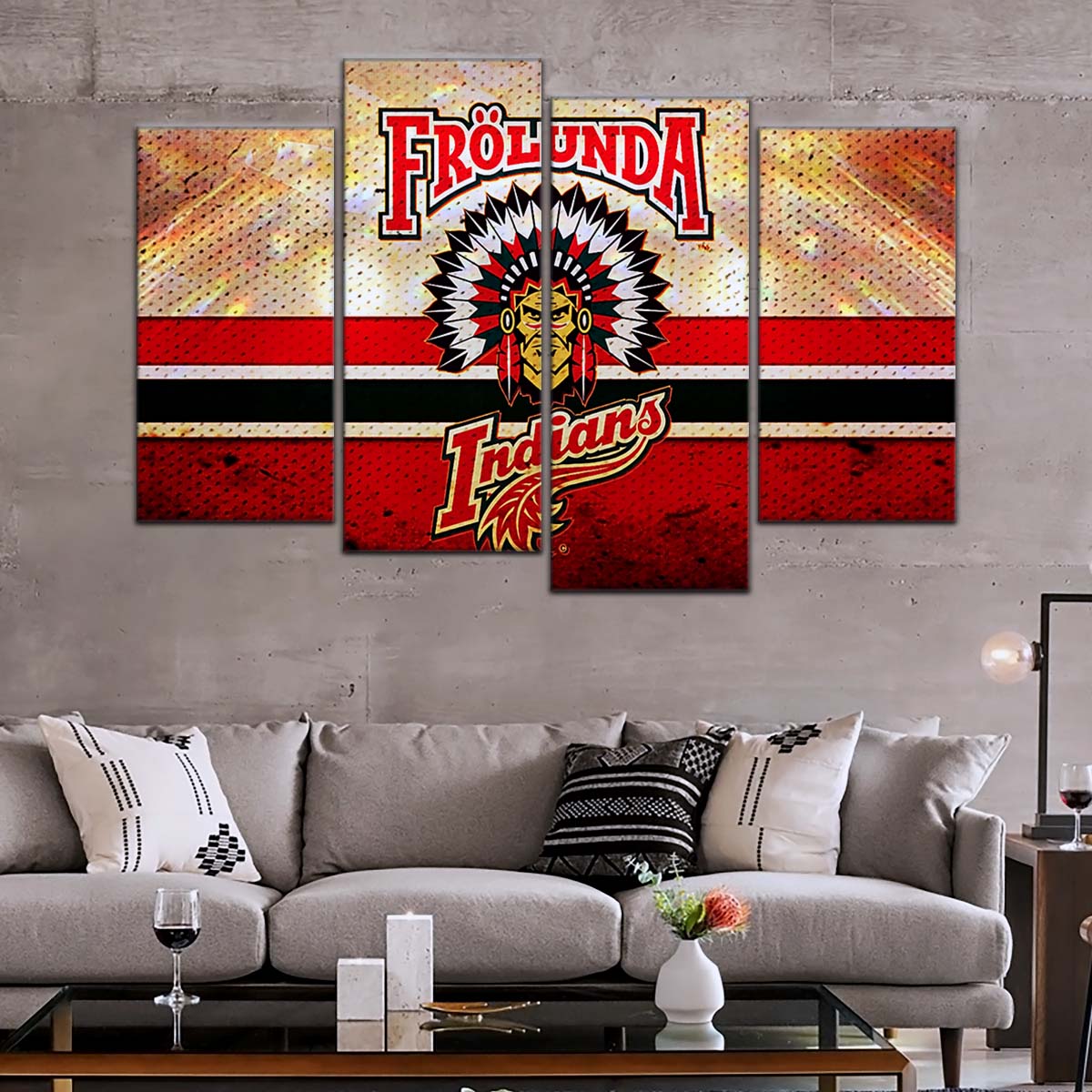 Ice Hockey Team Wall Art - IH5032 - Frolunda Indians - FHC Golden - Ice Hockey Team Poster - Ice Hockey Team Canvas