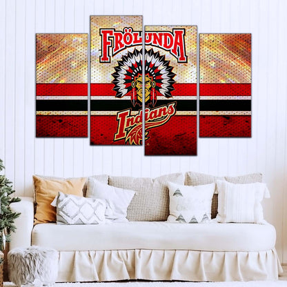 Ice Hockey Team Wall Art - IH5032 - Frolunda Indians - FHC Golden - Ice Hockey Team Poster - Ice Hockey Team Canvas
