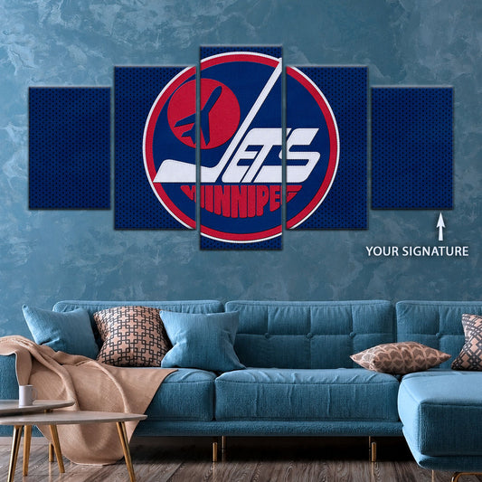 Hockey Canvas Wall Art - IH5025 - Winnipeg Jets Sports