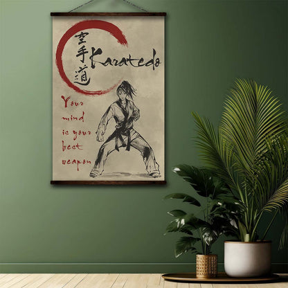 Karate Wall Art - Karate Poster - Karate Canvas - Your Mind Is Your Best Weapon - Women - Karatedo - KA037 - Vertical Canvas - Vertical Poster