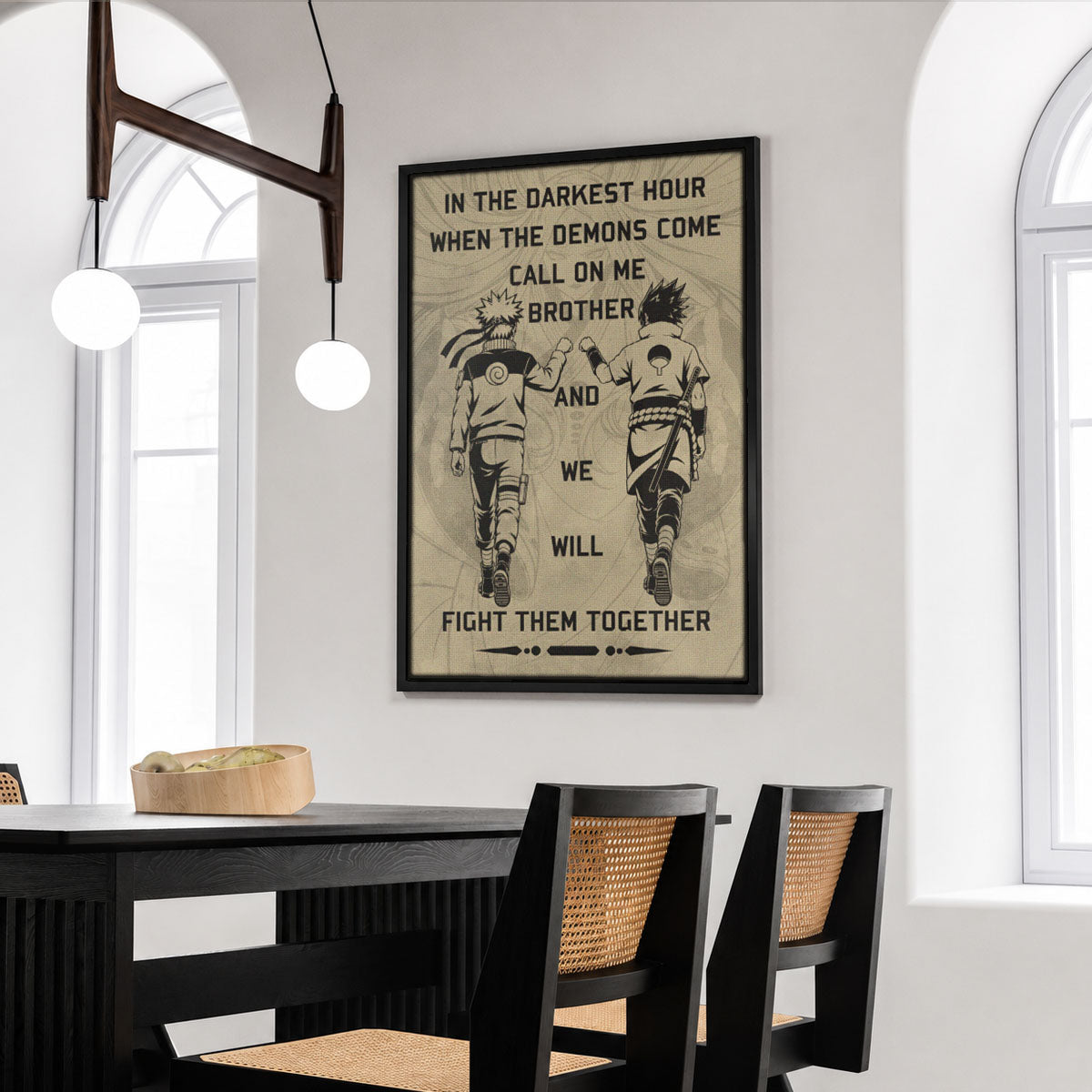 Naruto Canvas Wall Art - NA001 - Naruto Uzumaki - Sasuke Uchiha - Call On Me Brother