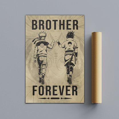 Naruto Canvas Wall Art - NA003 - Naruto Uzumaki - Sasuke Uchiha - Brother Forever