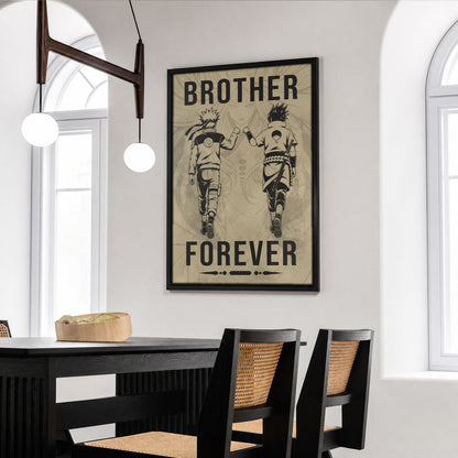 Naruto Canvas Wall Art - NA003 - Naruto Uzumaki - Sasuke Uchiha - Brother Forever