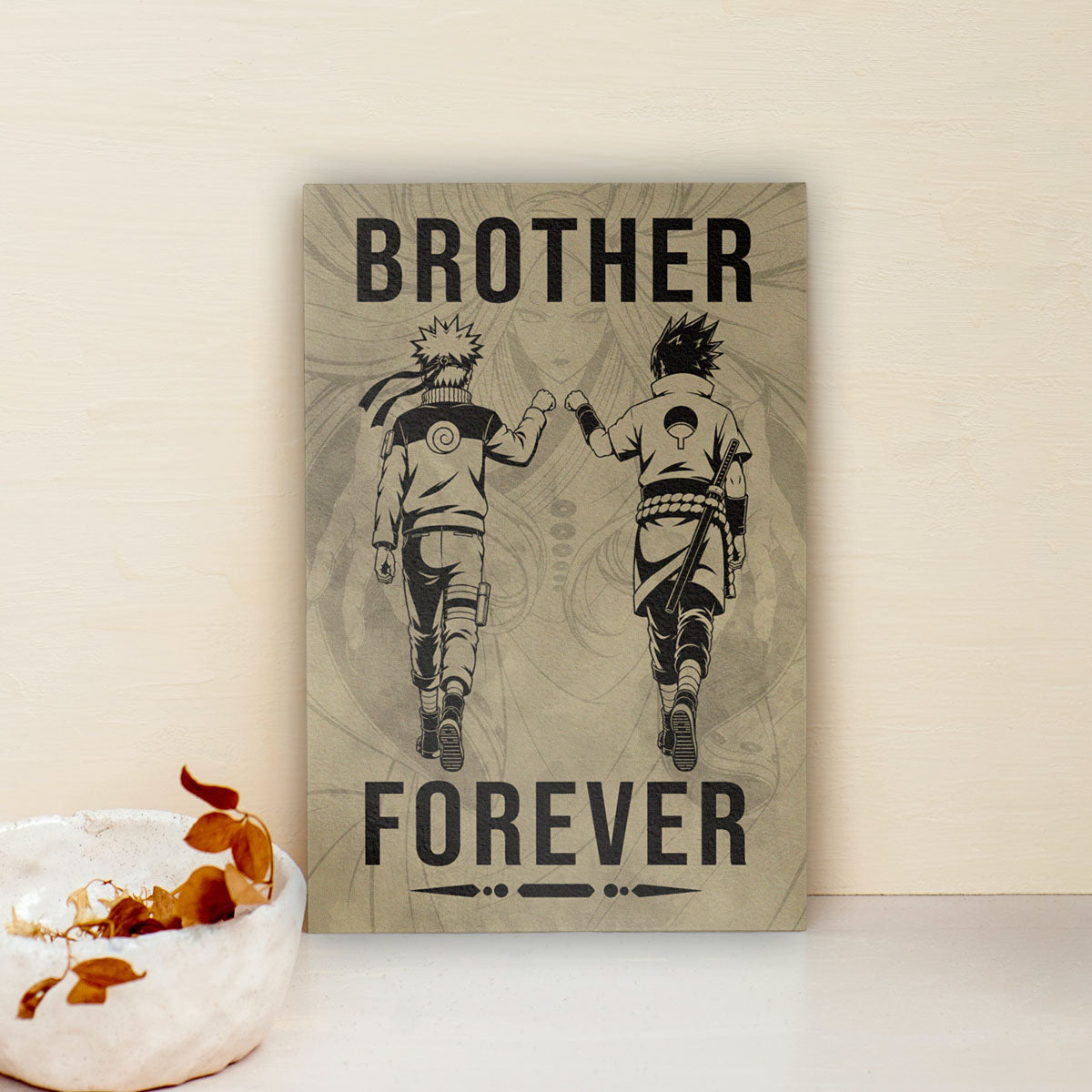 Naruto Canvas Wall Art - NA003 - Naruto Uzumaki - Sasuke Uchiha - Brother Forever