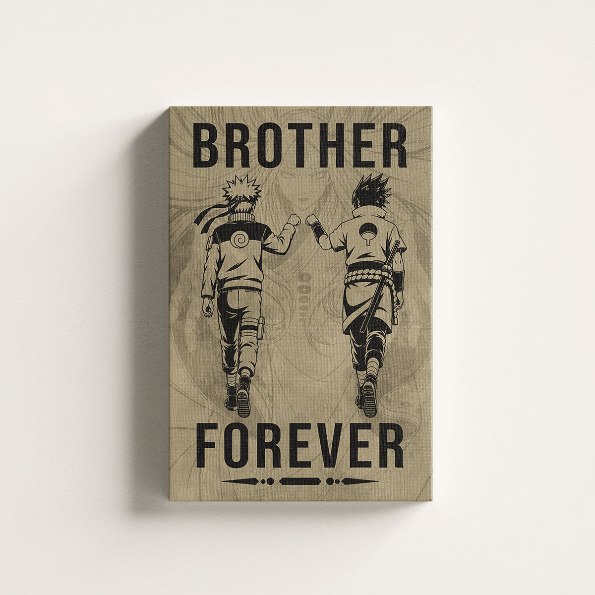Naruto Canvas Wall Art - NA003 - Naruto Uzumaki - Sasuke Uchiha - Brother Forever