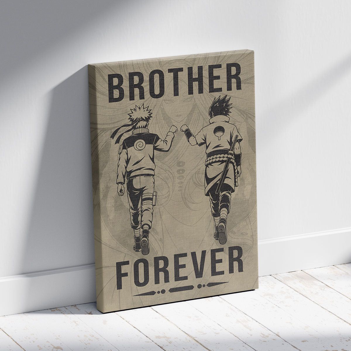 Naruto Canvas Wall Art - NA003 - Naruto Uzumaki - Sasuke Uchiha - Brother Forever
