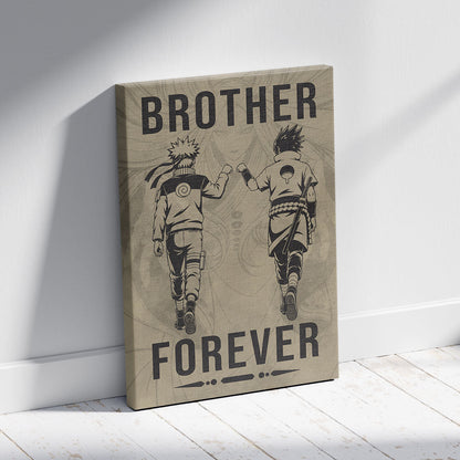 Naruto Canvas Wall Art - NA003 - Naruto Uzumaki - Sasuke Uchiha - Brother Forever