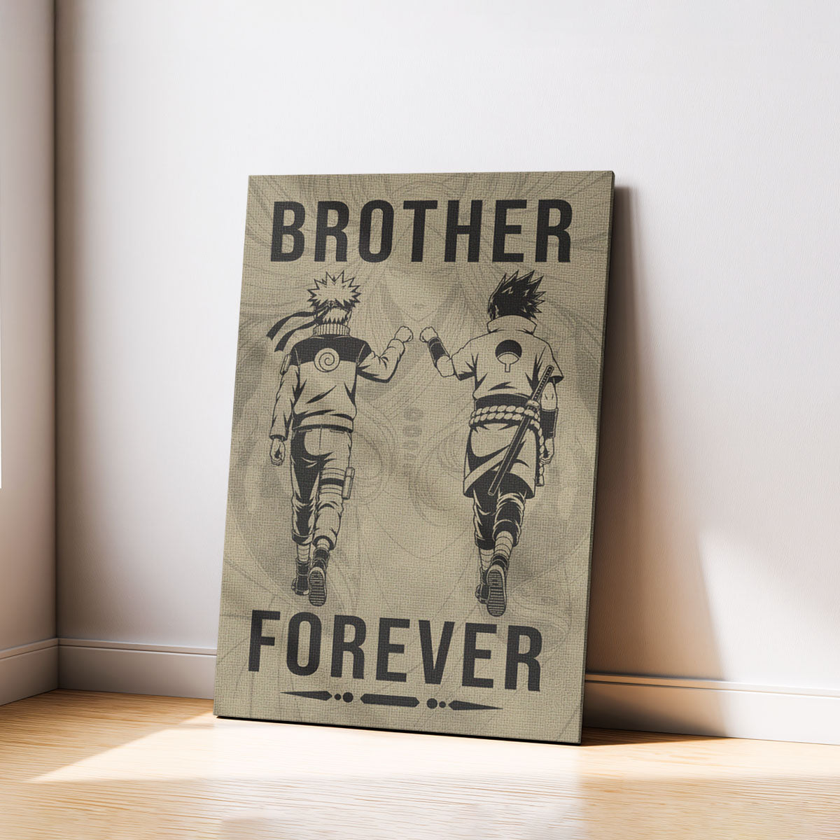 Naruto Canvas Wall Art - NA003 - Naruto Uzumaki - Sasuke Uchiha - Brother Forever