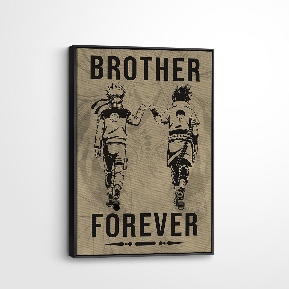 Naruto Canvas Wall Art - NA003 - Naruto Uzumaki - Sasuke Uchiha - Brother Forever