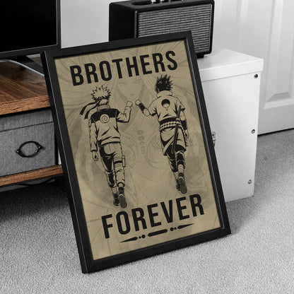 Naruto Canvas Wall Art - NA004 - Naruto Uzumaki - Sasuke Uchiha - Brothers Forever