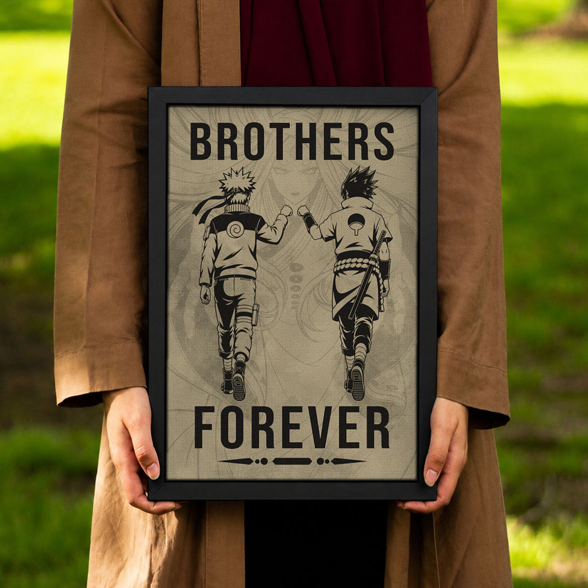 Naruto Canvas Wall Art - NA004 - Naruto Uzumaki - Sasuke Uchiha - Brothers Forever