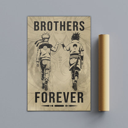 Naruto Canvas Wall Art - NA004 - Naruto Uzumaki - Sasuke Uchiha - Brothers Forever