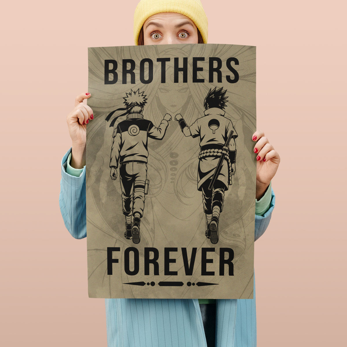 Naruto Canvas Wall Art - NA004 - Naruto Uzumaki - Sasuke Uchiha - Brothers Forever