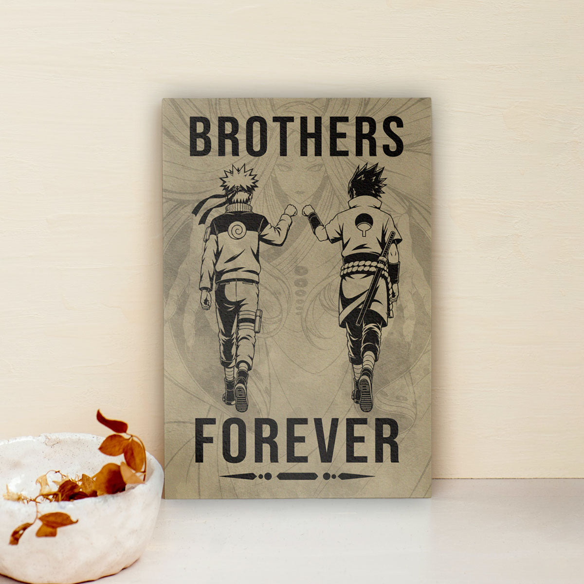 Naruto Canvas Wall Art - NA004 - Naruto Uzumaki - Sasuke Uchiha - Brothers Forever