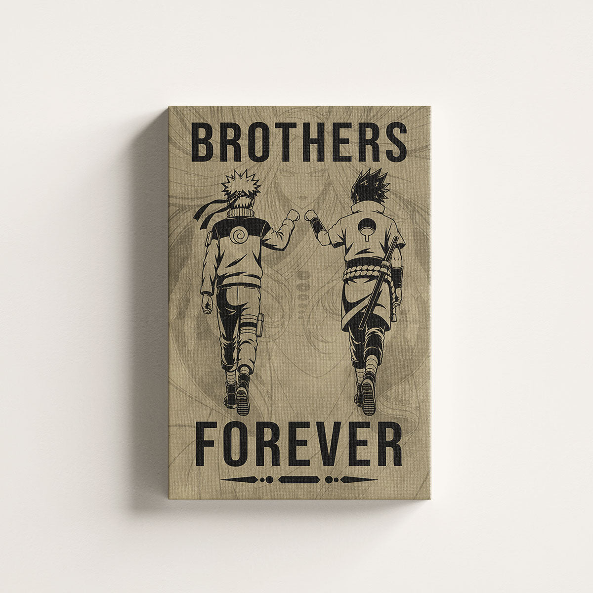 Naruto Canvas Wall Art - NA004 - Naruto Uzumaki - Sasuke Uchiha - Brothers Forever