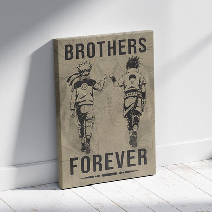Naruto Canvas Wall Art - NA004 - Naruto Uzumaki - Sasuke Uchiha - Brothers Forever
