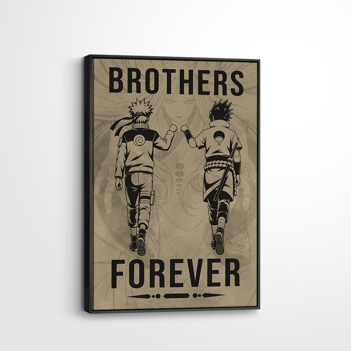 Naruto Canvas Wall Art - NA004 - Naruto Uzumaki - Sasuke Uchiha - Brothers Forever