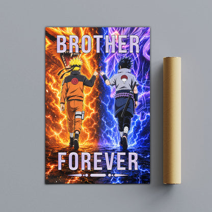 Naruto Canvas Wall Art - NA007 - Naruto Uzumaki - Sasuke Uchiha - Brother Forever