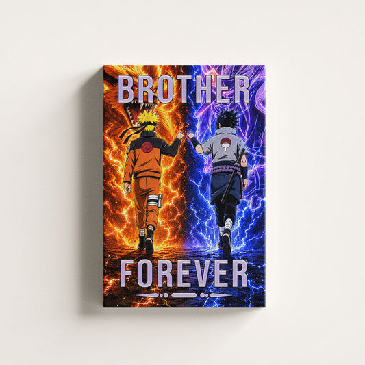Naruto Canvas Wall Art - NA007 - Naruto Uzumaki - Sasuke Uchiha - Brother Forever