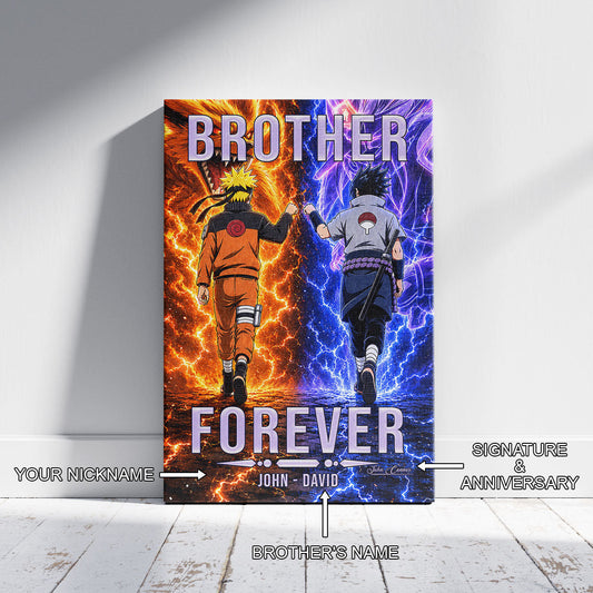 Naruto Canvas Wall Art - NA007 - Naruto Uzumaki - Sasuke Uchiha - Brother Forever