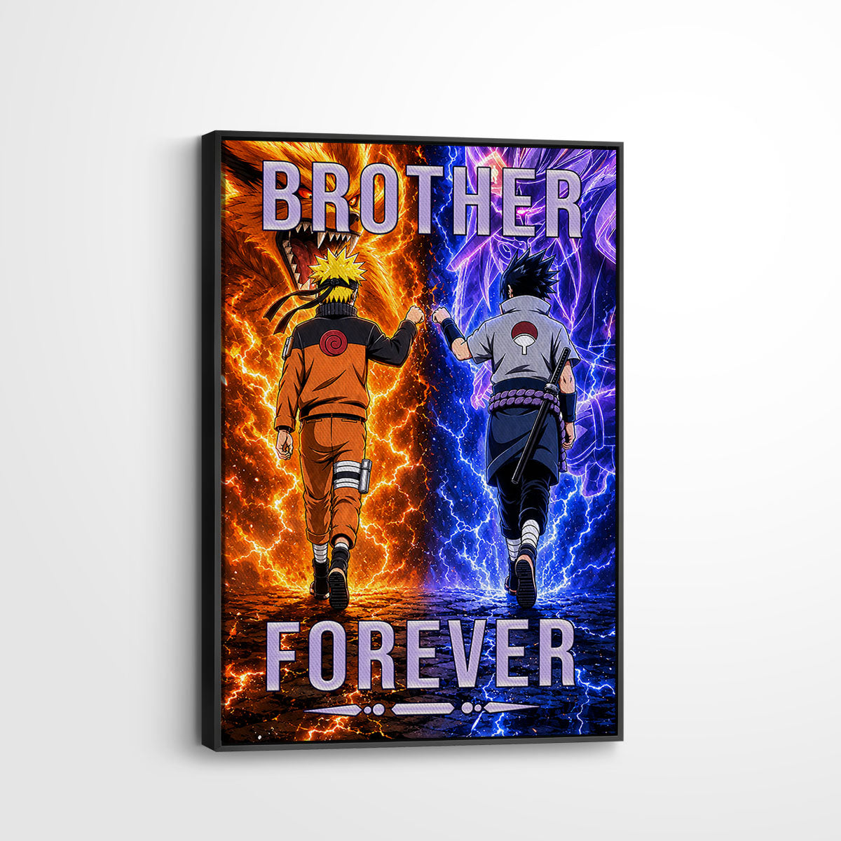 Naruto Canvas Wall Art - NA007 - Naruto Uzumaki - Sasuke Uchiha - Brother Forever