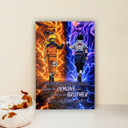 Naruto Canvas Wall Art - NA010 - Naruto Uzumaki - Sasuke Uchiha - Call On Me Brother