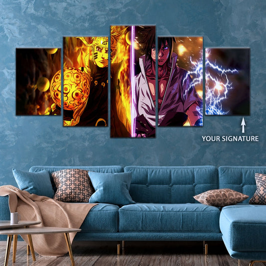 Naruto Canvas Wall Art - NA5006 - Naruto Uzumaki - Sasuke Uchiha