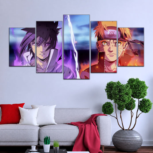 Naruto Canvas Wall Art - NA5007 - Naruto Uzumaki - Sasuke Uchiha