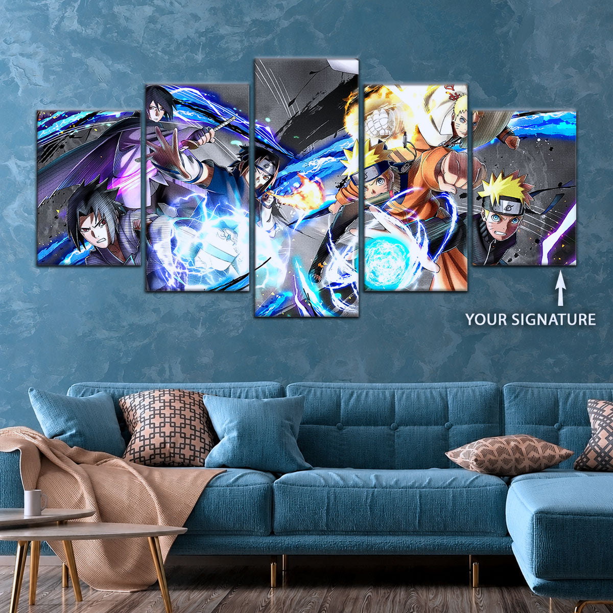 Naruto Canvas Wall Art - NA5009 - Naruto Uzumaki - Sasuke Uchiha