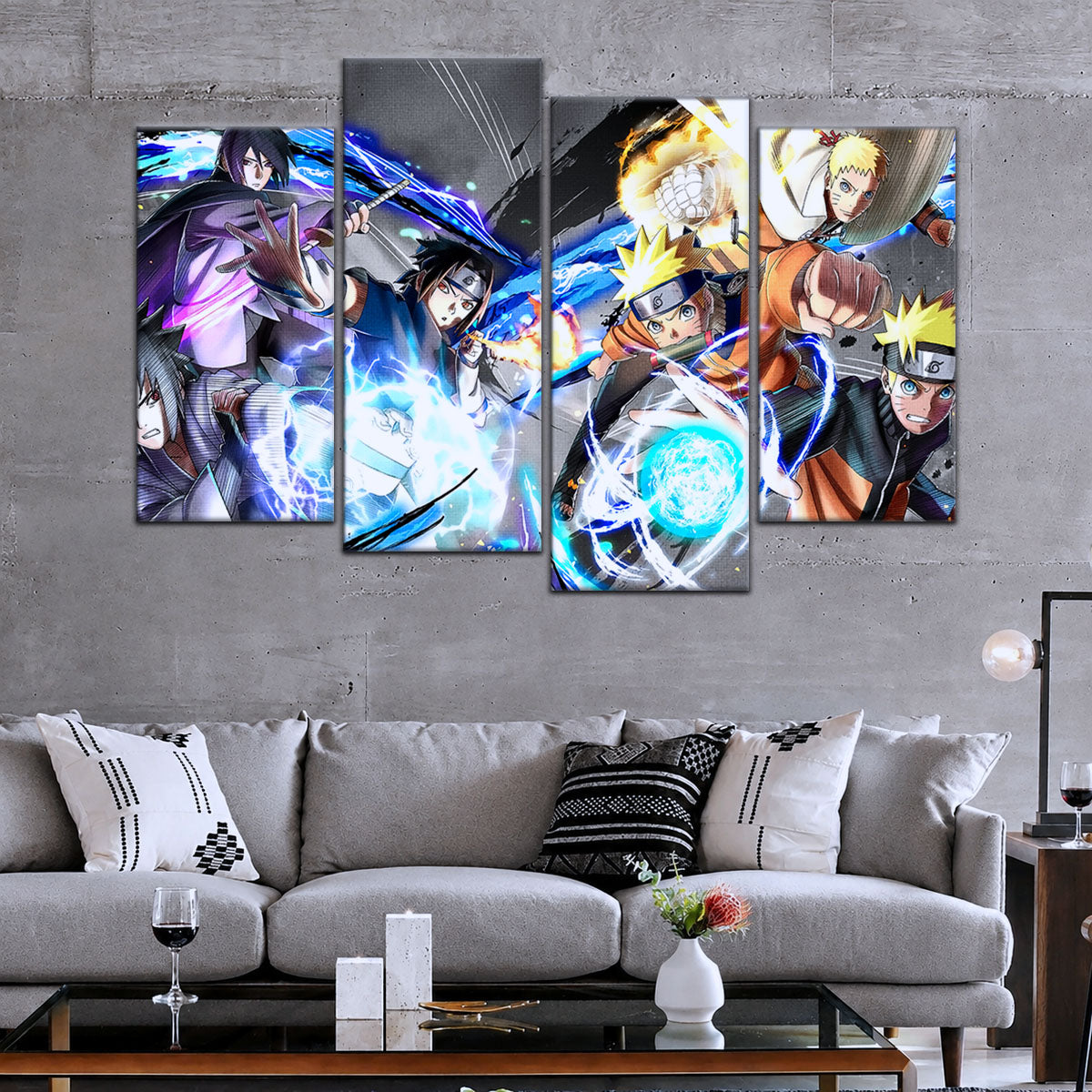Naruto Canvas Wall Art - NA5009 - Naruto Uzumaki - Sasuke Uchiha